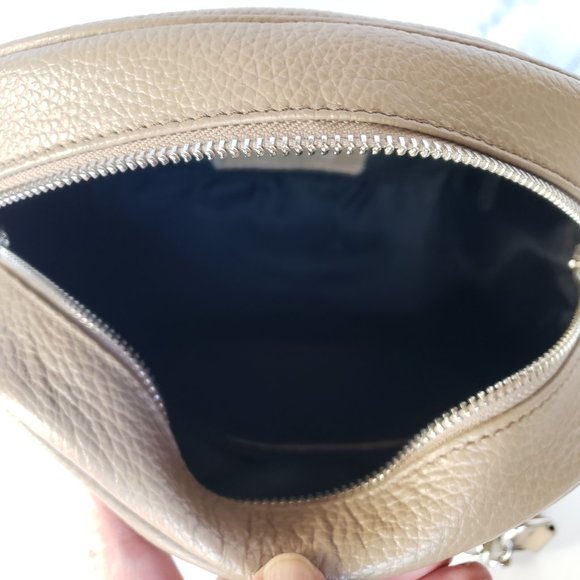 ORE10 Taupe Leather Round Tassel Satchel/Crossbody, Like New - Picture 11 of 15